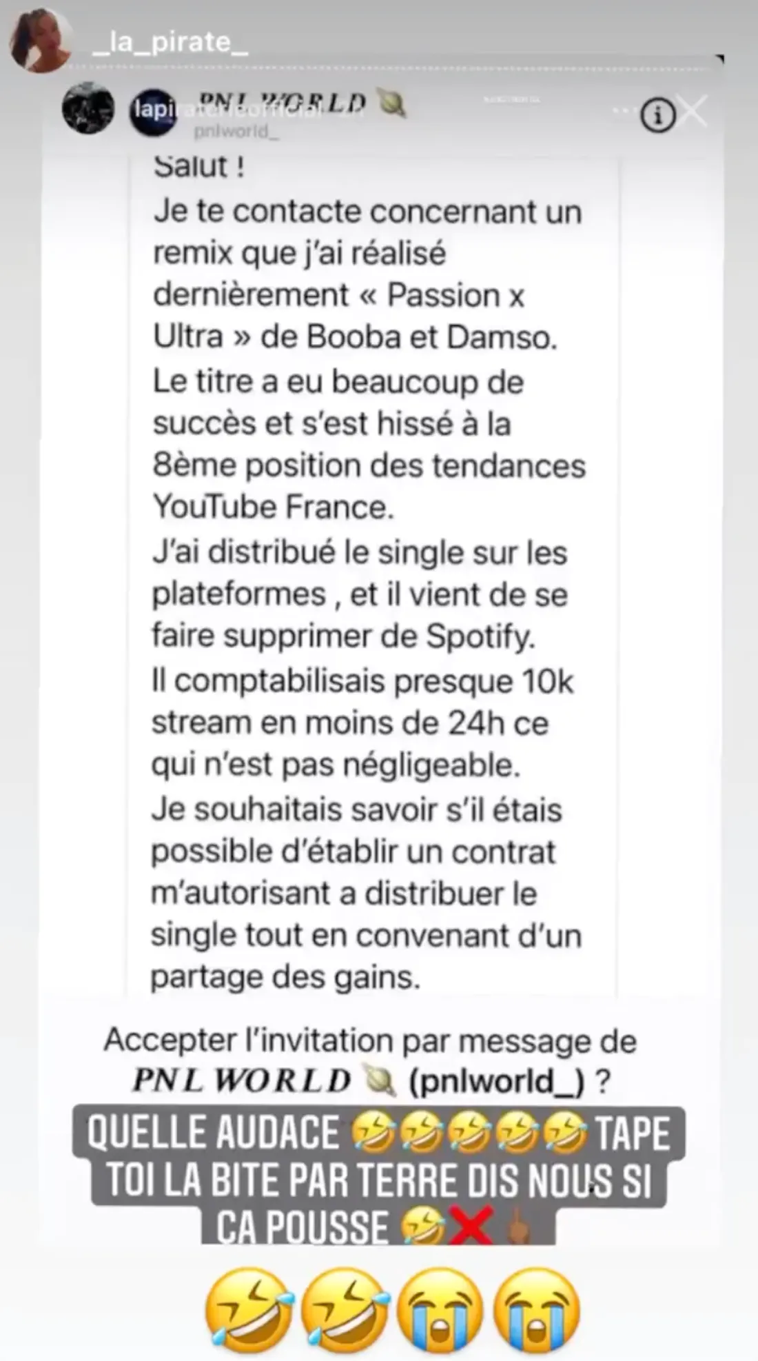 Capture d'écran IG @lapiraterieofficial